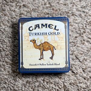 Vintage Camel Turkish Gold Empty Container‎ Tin Made in Germany